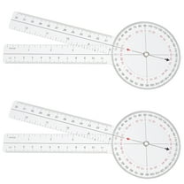 2Pcs Transparent Angle Ruler Goniometer Measuring Tool Portable Design