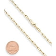 thumbnail image 3 of Miabella Solid 18K Gold Over 925 Sterling Silver Italian 2.5mm Paperclip Link Chain Necklace for Women, Made in Italy (26 Inches), 3 of 7