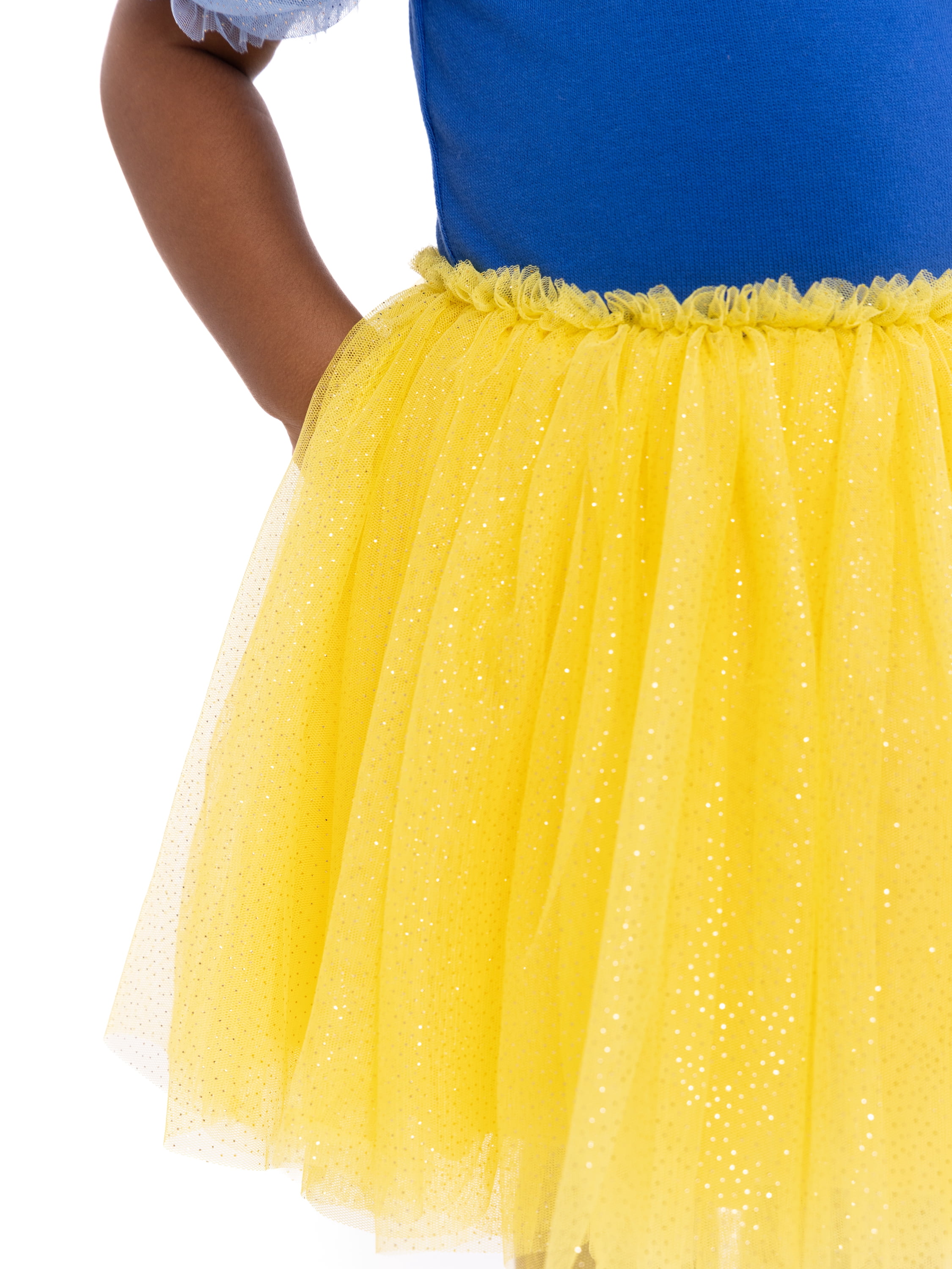 Disney Princess Toddler Girls Snow White Cosplay Tutu Dress with Puff Sleeves, Sizes 12M-5T