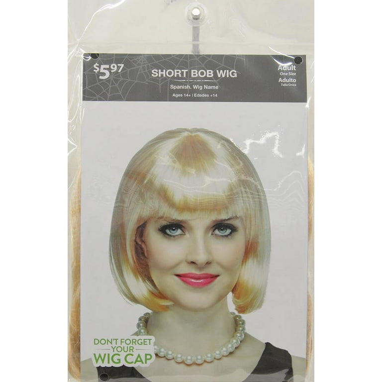 Blonde Short Bob Wig Halloween Costume Accessory Walmart