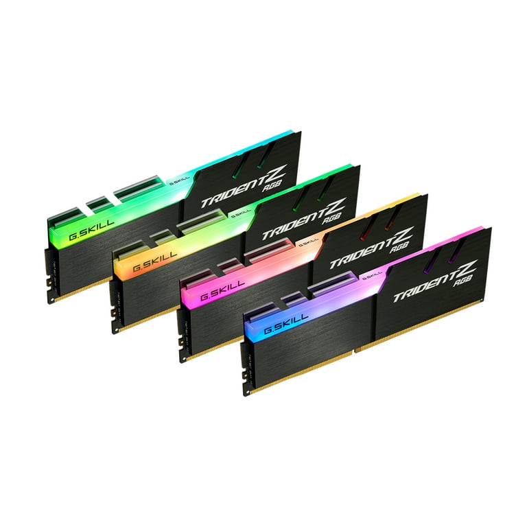 メモリー G.Skill 16GB 2x8 DDR4 PC4-25600 3200MHz G Skill F4-3600C16Q-64GTZR TridentZ RGB Series 4 x 16GB 288-Pin