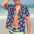 thumbnail image 7 of Pofeuu Daisy Flowers Print Hawaiian Shirt for Men Sleeves Casual Button Down Summer Beach Dress Shirts T-Shirts,Medium, 7 of 7