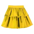 thumbnail image 4 of vigerkar Womens Metallic Skirt Sparkly Shiny 2-Layer Ruffle Skirts Party Rave Dresses Gold, M, 4 of 4