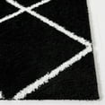 thumbnail image 3 of SAFAVIEH Tahoe Elwyn Trellis Shag Area Rug, 6'7" x 6'7" Square, Black/White, 3 of 8