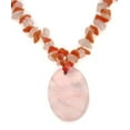 thumbnail image 3 of Genuine Rose Quartz and Peach Coral Chips Strand Adjustable 16" to 19.5" Necklace by R.J. Graziano, 3 of 3