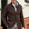 thumbnail image 1 of Suéter de moda europea y americana, suéter de punto de color sólido de manga larga informal para hombre, ropa de abrigo para hombre, 1 of 6