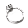 thumbnail image 4 of Yoursfs Dainty Silver Rings For Women Mystic Quartz Round 8x8mm Multi-color Crystal Ring 18K White Gold Plated Costume Jewelry Rings (Size 6), 4 of 7