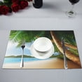 thumbnail image 1 of EREHome Palmier Tropical Set de Support de Plaque Set de 2, Tapis de Table de Plage d'Été 12x18 Pouces, 1 of 5