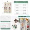 thumbnail image 6 of Spring Floral Tie Up Curtains 45 Inches Long, Kitchen Window Curtains Over Sink, Colorful Summer Flowers Vintage Botanical Small Window Curtains Shade Balloon Curtains Valances for Bedroom 34"x45", 6 of 8