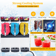 thumbnail image 3 of Garvee Commercial Slushy Machine, 45L Large Capacity Frozen Drinks Slushie Machine with Handle for Supermarkets Cafes Restaurants Bars Home, Black, 3 of 8