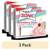 (3 pack) Sonic Strawberry Shake Instant Pudding Mix, 4 Servings, 3.03 oz Cardboard Box