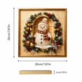 thumbnail image 2 of Christmas Snowman Wreath Diamond Art Kit, 8 x 8 x 1 Inch Full Drill Pearl Texture Painting, Sparkling Holiday Wall Decor for Living Room Bedroom, Festive Craft Gift, 2 of 5