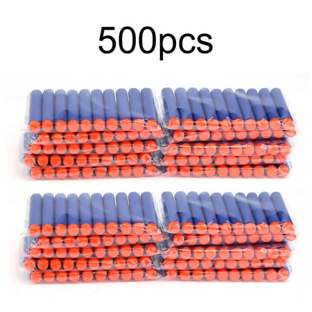 Safe Foam Bullet EVA Soft Bullet 500PCS Solid Bullet Darts For Nerf N-Strike Elite Series Blasters Toy Gun Blue