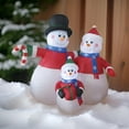 thumbnail image 4 of Brite Star Inflatables 6 Ft Snowman Family Lighted Airblown, White, 4 of 4