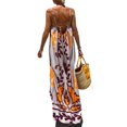 thumbnail image 4 of Venta de limpieza Vestido de verano europeo y americano, sin mangas, sin cuello, de cintura alta, estampado, pintado, con tirantes grandes Marrón L, 4 of 6