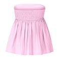 thumbnail image 6 of Staron Summer Tops for Women Casual Tube Top Round Neck Sleeveless Cropped Waist-Length Fashion Solid Color Tank Top, Pink L, 6 of 6