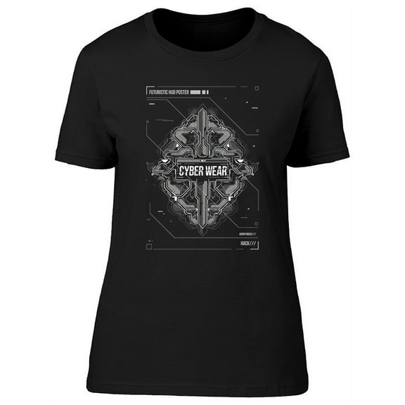 Cyberpunk Futuristic Cyber Wear T-Shirt Women -Image by Shutterstock, Female Small
