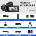 thumbnail image 3 of Campark AC09 5K 25FPS Video Camera 56MP Photo Dual Lens 3”Touch Screen Digital Camcorder for Vlogging Youtube, 3 of 9
