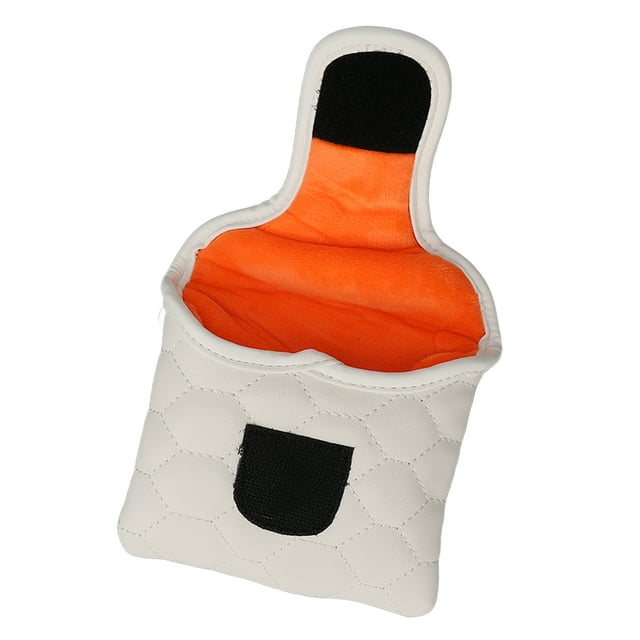 Couvre-tête de Putter de Golf, Housse de Club de Golf Doublure Super Douce PU Blanc pour Usage Extérieur Demi-Cercle, Carré