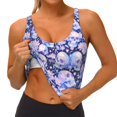 thumbnail image 3 of Balery Skull star crystal Sujetadores deportivos con espalda cruzada para mujer, acolchados, sin costuras, de alto impacto, ideales para yoga, gimnasio, entrenamiento y fitness.-, 3 of 8