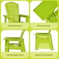 thumbnail image 4 of Gymax Ensemble de 2 Chaises Adirondack de Patio pour Enfants Fauteuil Chaise d'Extérieur Résistante aux Intempéries Vert, 4 of 5
