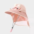 thumbnail image 5 of Oiyii Toddler Boys Water‑Repellent Bucket Hats Crocodile Appliqué Hiking Sun Hats, Pink, 5 of 5