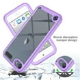 thumbnail image 5 of Compatible with iPod Touch 7th/6th/5th Generation Case, Dustproof Shockproof Case with Built-in Screen Protector, Bumper Frame Heavy Duty Full Body Protective Cover,Purple, 5 of 6