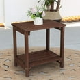 thumbnail image 6 of Zimtown Outdoor Patio Wood 19" Rectangular Side Table, Wooden Coffee Table for Indoor and Outdoor, Carbonized Color, 6 of 8