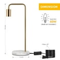 thumbnail image 6 of Gold Haitral Modern Table Lamp with Marble Base for Bedroom, 6 of 7