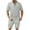 Gray, variant on cllios Mens Tracksuit Summer 2 Piece Outfits Casual Zipper V Neck Shirts with Shorts Sets Short Sleeve Sweatsuits Waffle Workout Sets