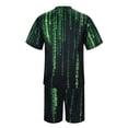 thumbnail image 4 of Costumes pour Hommes Ensemble 2 Pcs Hipster Imprimé Patchwork Tee-Shirt et Shorts pour Hommes Style Sport Moderne Décontracté, 4 of 8