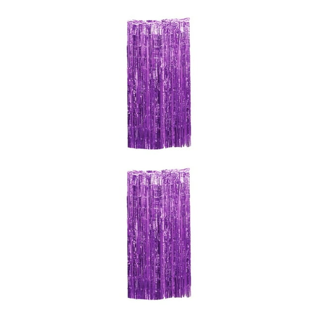 Baohd Rideau à Franges à Sécurité pour les Doigts pour un Bon Effet de Démonstration Décorations de Fête Violet 2ensemble