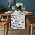 thumbnail image 2 of Black Branches Birds Table Runner - 72 Inch Long, Kitchen Dining Table Runner Dresser Scarves, Modern Abstract Forest Silhouettes Farmhouse Decor for Coffee Tables Wedding Party Banquet, 2 of 8