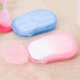 thumbnail image 3 of 20pcs Single-use Soap Sheets Body Wash Pad Travel Bathing Clean Tool Hand Washing Slices Paper Cleaning Accessories with Storage Case, 3 of 8