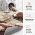 thumbnail image 6 of ICEANT 2'x6' Non-Slip Machine Washable Runner Rug with Geometric Patchwork Design, Earth Brown/Black/Beige/Brown, 6 of 6