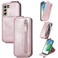 thumbnail image 1 of SaniMore for Samsung Galaxy S21 FE Magnetic Closure Top & Bottom Flip Wallet Case, Premium PU Leather Cover with Car Mount Card Slot & Adjustable Kickstand Full Body Protective Shell, Rosegold, 1 of 9