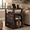 Brown, variant on GALAXHERO Farmhouse End Table with Storage Narrow Side Table for Living Room  Small Table with USB Ports and Outlets for Bedroom Espresso