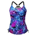 thumbnail image 4 of Lopeceal Womens Tankini Top Only Loose Fit Swim Top No Bottom Vintage Floral Print Modest Swimsuit Tank Top, 4 of 6