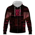 thumbnail image 1 of Sudadera con capucha y cremallera para hombre, suéter holgado de gran tamaño con impresión 3D y nueva tecnología digital, estilo urbano, primavera y otoño, 1 of 6