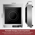thumbnail image 4 of Zomagas 1800W Commercial Induction Cooktop – Portable, ETL-Certified, 10 Temp/Power Levels (140°F-460°F), Stainless Steel, Knob Control, Child Lock – For Restaurant, Home & Outdoor Use‌, 4 of 10