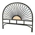 thumbnail image 2 of bali & pari Perenna Rattan BOHO Headboard, King Size, Black, 2 of 8