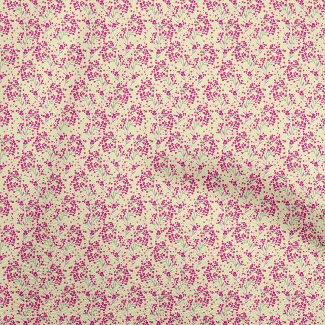 oneOone Rayon Light Yellow Fabric Leaves Fabric For Sewing Printed Craft Fabric By The Yard 56 Inch Wide