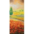 thumbnail image 2 of Lotus, Lenna 8x14 Gold Ornate Wood Framed with Double Matting Museum Art Print Titled - Poppyfield III, 2 of 4