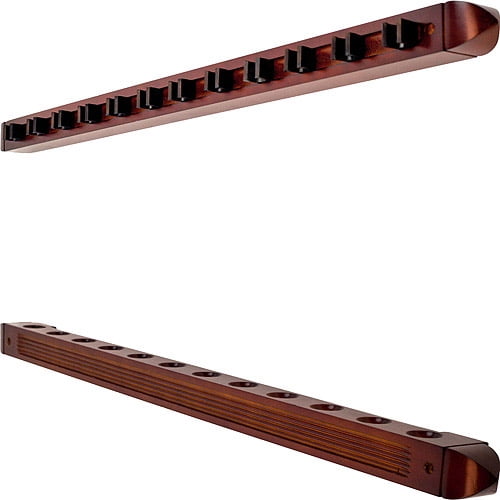 12-Cue Wall-Mount Rack, Natural Wood Finish by TRADEMARK GAMES INC