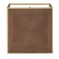 thumbnail image 4 of Weston Home Mako Modern Square Wood Top End Table with Gold Metal Base, Natural Finish, 4 of 7
