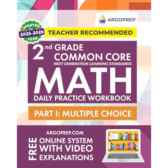 Pre-Owned 2nd Grade Common Core Math: Daily Practice... PAPERBACK 2019 by Argo Brothers