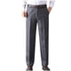 thumbnail image 2 of Pantalones largos para hombre, pantalones de traje con cremallera y bolsillo, pantalones rectos de tubo para negocios, pantalones de color liso, pantalones de poliéster para hombre., 2 of 9