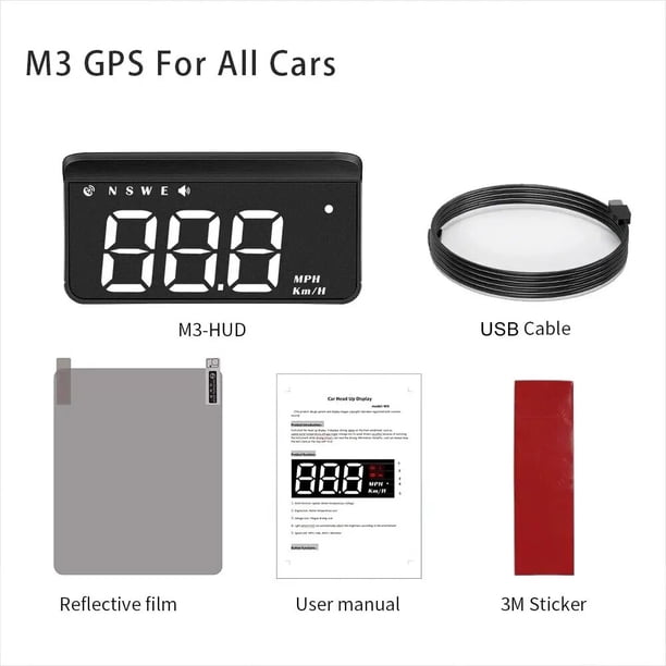 GEYIREN M3 Auto OBD2 GPS Head-Up Display Auto Electronics HUD Projector Display Digital Car velocímetro accesorios para todos los automóviles