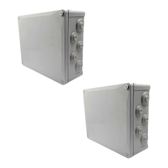 2 Pzs Caja Estanca Conos Tornillos 32.5x27.5x12 IP55 blanco 32.5cm