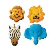 Jungle - Elephant, Lion, Zebra, Monkey Edible Sugar Decorations - 8 Count - 43049 - National Cake Supply